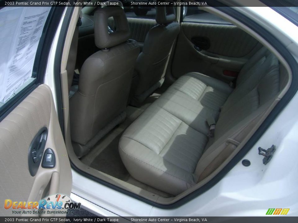 2003 Pontiac Grand Prix GTP Sedan Ivory White / Dark Taupe Photo #15