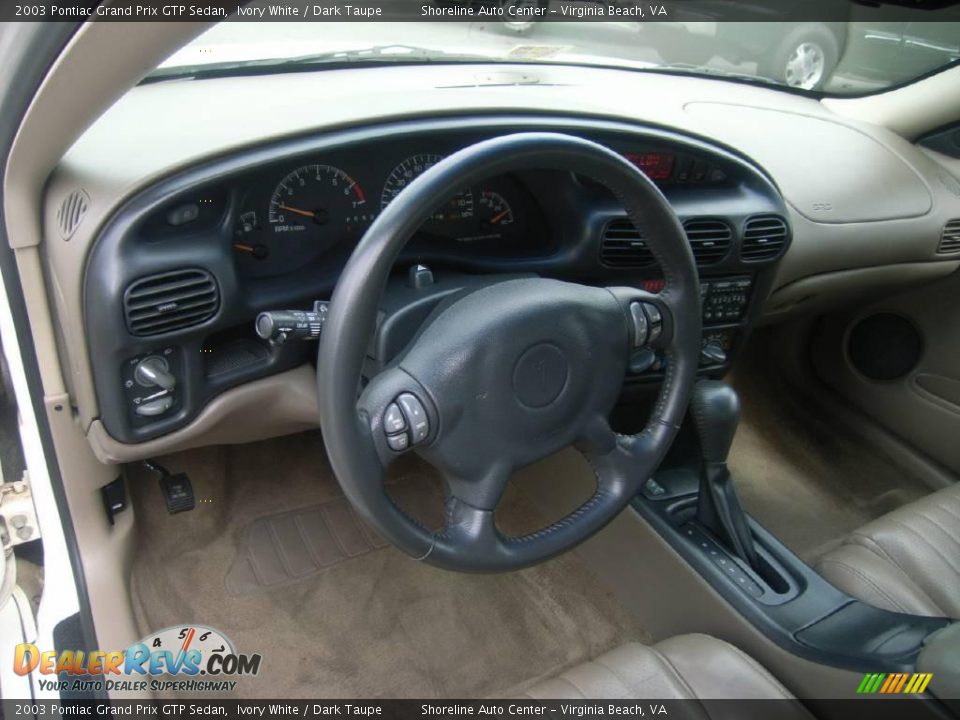 2003 Pontiac Grand Prix GTP Sedan Ivory White / Dark Taupe Photo #19