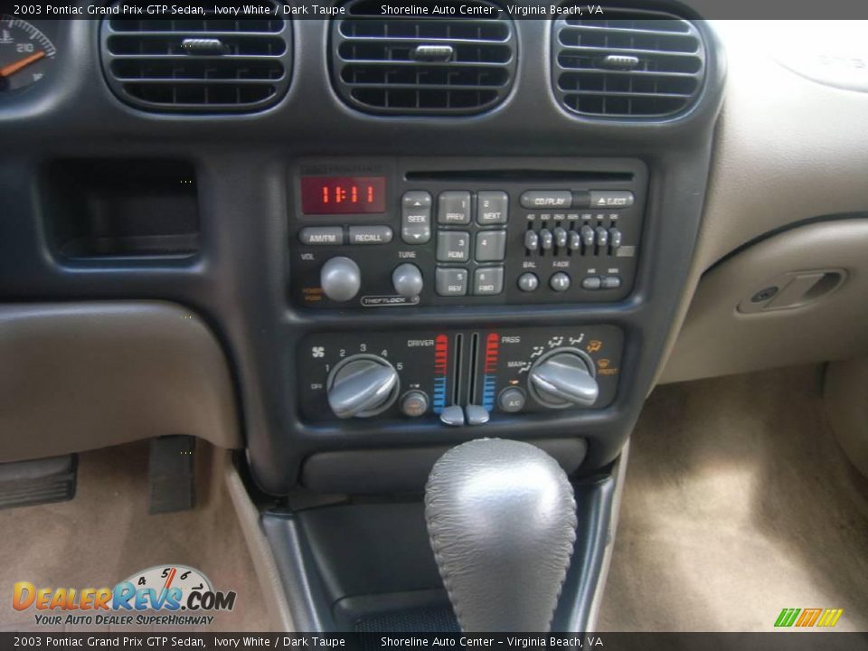 2003 Pontiac Grand Prix GTP Sedan Ivory White / Dark Taupe Photo #20