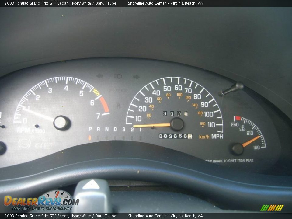 2003 Pontiac Grand Prix GTP Sedan Ivory White / Dark Taupe Photo #22