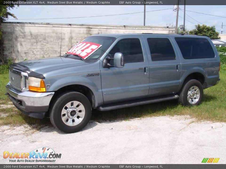 2000 Ford Excursion XLT 4x4 Medium Steel Blue Metallic / Medium Graphite Photo #1