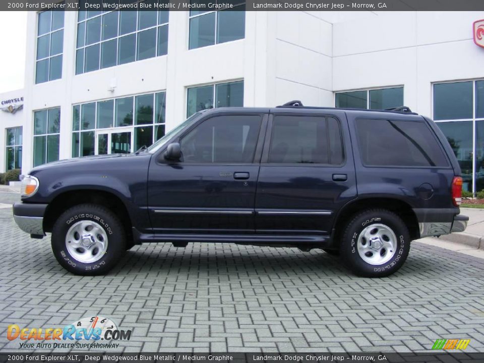 2000 Ford Explorer XLT Deep Wedgewood Blue Metallic / Medium Graphite Photo #2