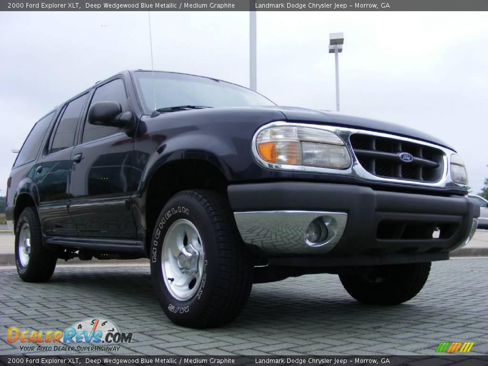 2000 Ford Explorer XLT Deep Wedgewood Blue Metallic / Medium Graphite Photo #7