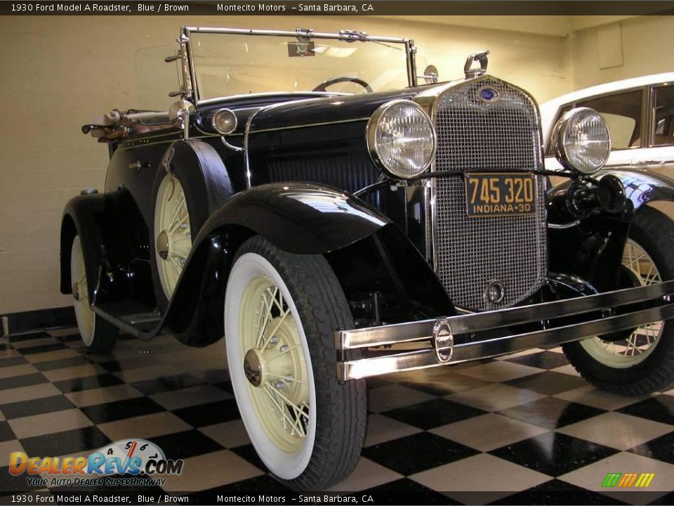 1930 Ford Model A Roadster Blue / Brown Photo #4