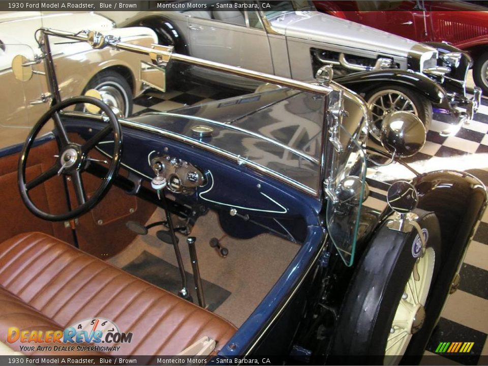 1930 Ford Model A Roadster Blue / Brown Photo #6