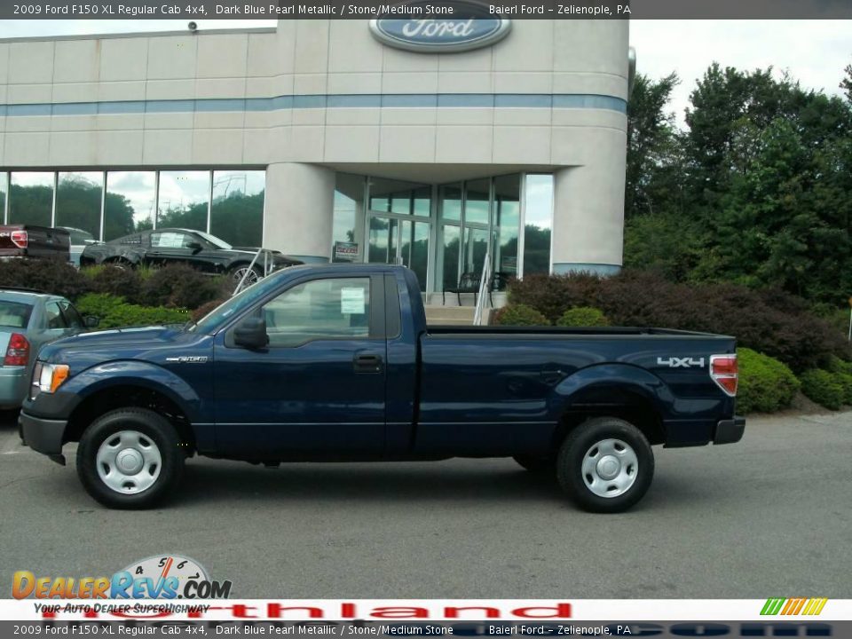 2009 Ford F150 XL Regular Cab 4x4 Dark Blue Pearl Metallic / Stone/Medium Stone Photo #1