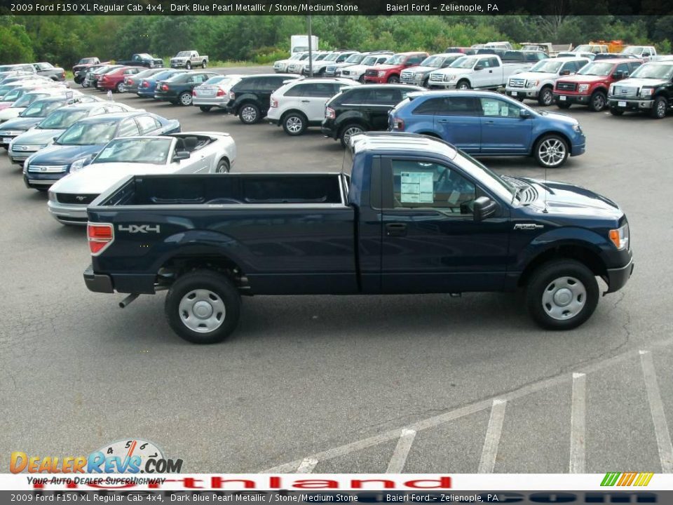 2009 Ford F150 XL Regular Cab 4x4 Dark Blue Pearl Metallic / Stone/Medium Stone Photo #5