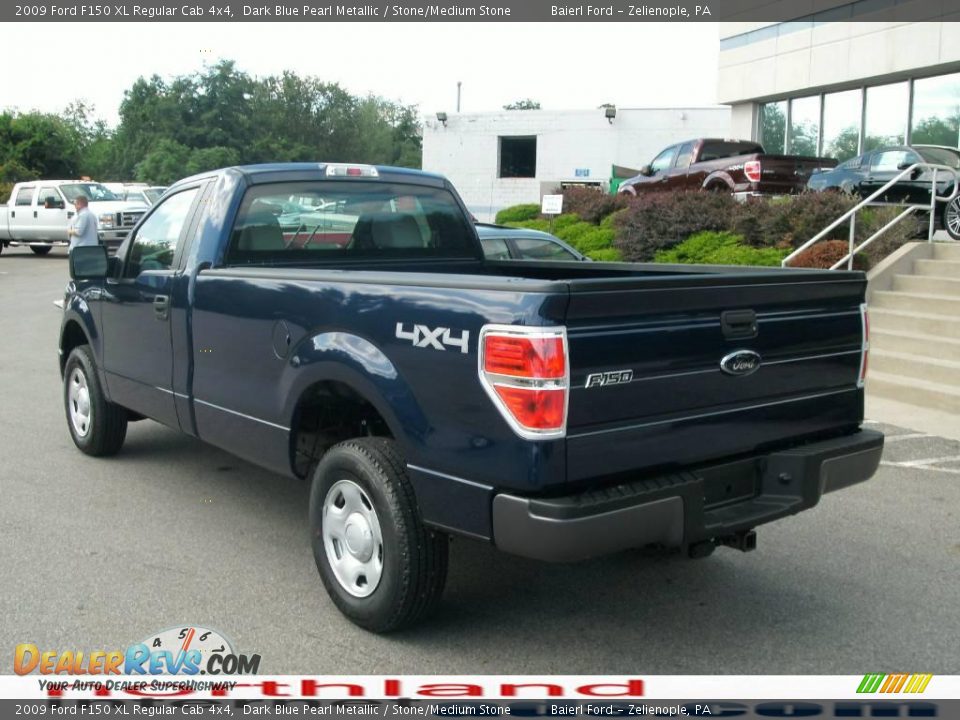 2009 Ford F150 XL Regular Cab 4x4 Dark Blue Pearl Metallic / Stone/Medium Stone Photo #9