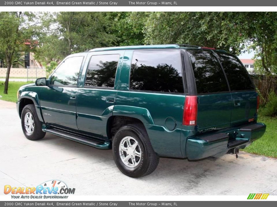 2000 GMC Yukon Denali 4x4 Emerald Green Metallic / Stone Gray Photo #6