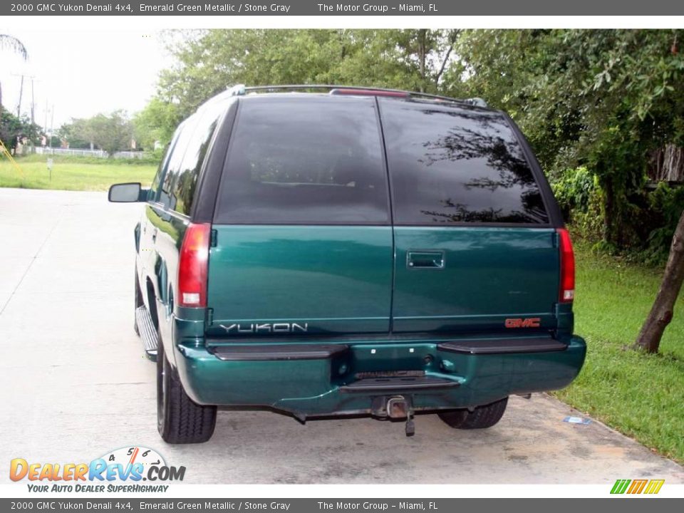 2000 GMC Yukon Denali 4x4 Emerald Green Metallic / Stone Gray Photo #8