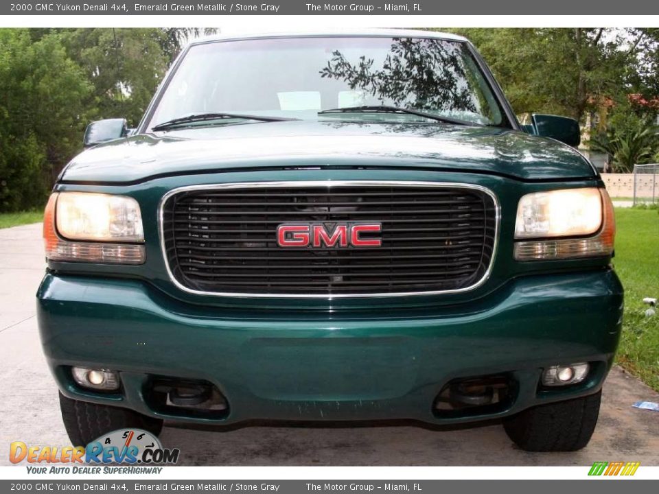 2000 GMC Yukon Denali 4x4 Emerald Green Metallic / Stone Gray Photo #17