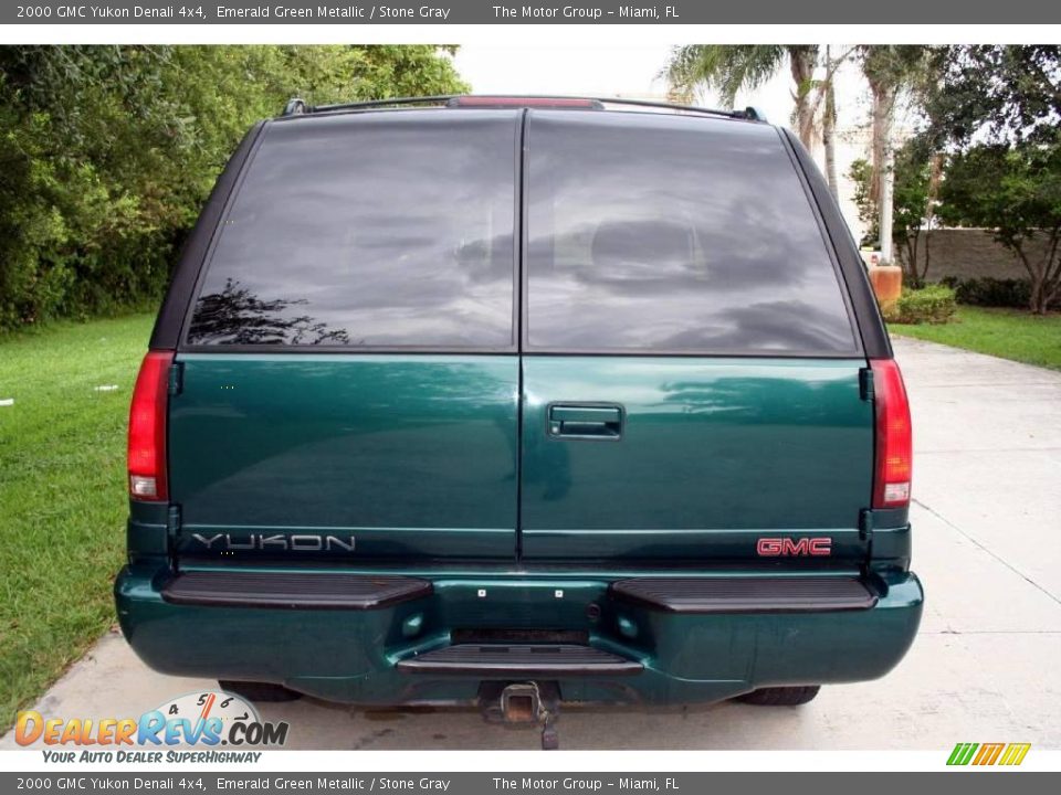 2000 GMC Yukon Denali 4x4 Emerald Green Metallic / Stone Gray Photo #18