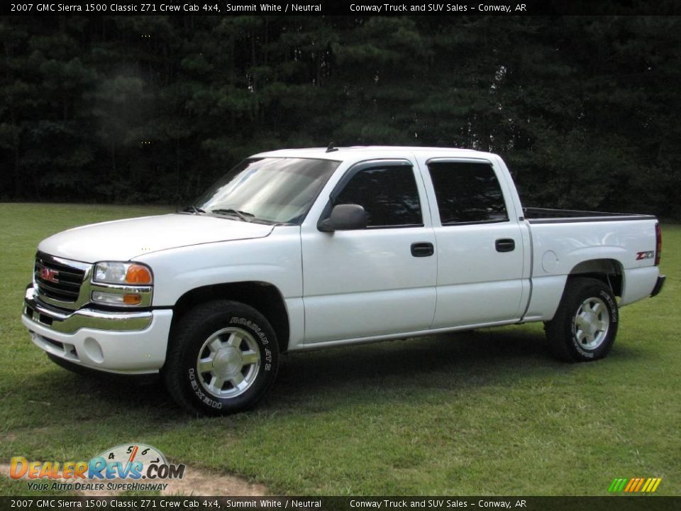 2007 GMC Sierra 1500 Classic Z71 Crew Cab 4x4 Summit White / Neutral Photo #1