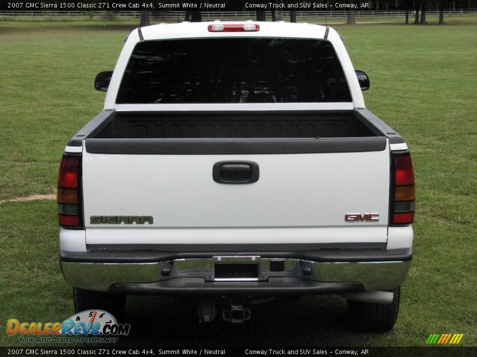 2007 GMC Sierra 1500 Classic Z71 Crew Cab 4x4 Summit White / Neutral Photo #6
