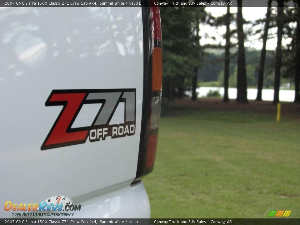 2007 GMC Sierra 1500 Classic Z71 Crew Cab 4x4 Summit White / Neutral Photo #8