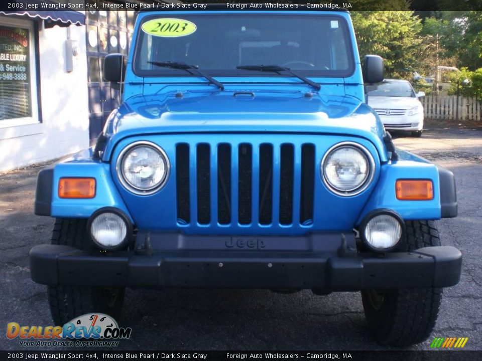 2003 Jeep Wrangler Sport 4x4 Intense Blue Pearl / Dark Slate Gray Photo #3