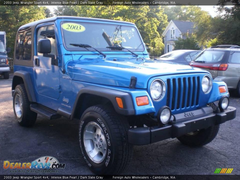 2003 Jeep Wrangler Sport 4x4 Intense Blue Pearl / Dark Slate Gray Photo #5