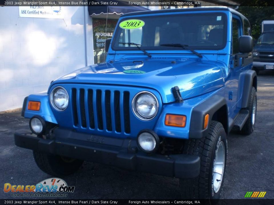 2003 Jeep Wrangler Sport 4x4 Intense Blue Pearl / Dark Slate Gray Photo #6