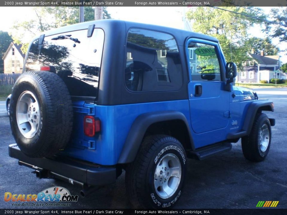 2003 Jeep Wrangler Sport 4x4 Intense Blue Pearl / Dark Slate Gray Photo #7