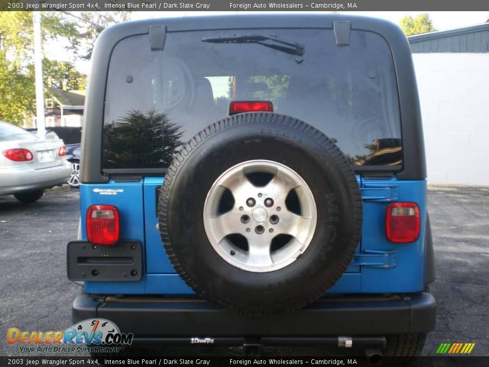 2003 Jeep Wrangler Sport 4x4 Intense Blue Pearl / Dark Slate Gray Photo #10