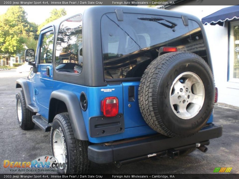 2003 Jeep Wrangler Sport 4x4 Intense Blue Pearl / Dark Slate Gray Photo #11