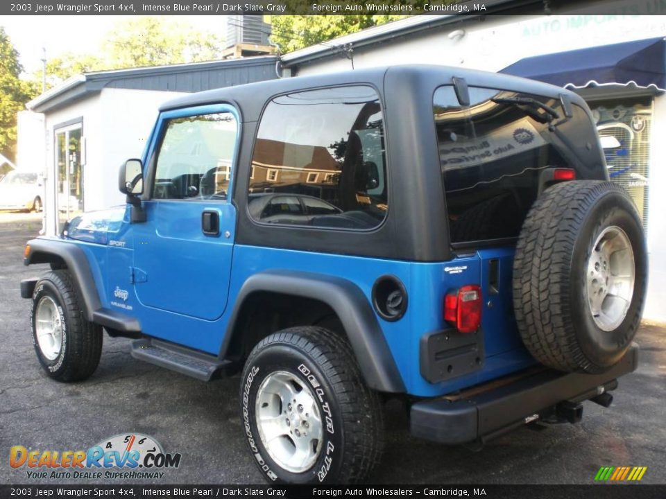 2003 Jeep Wrangler Sport 4x4 Intense Blue Pearl / Dark Slate Gray Photo #12