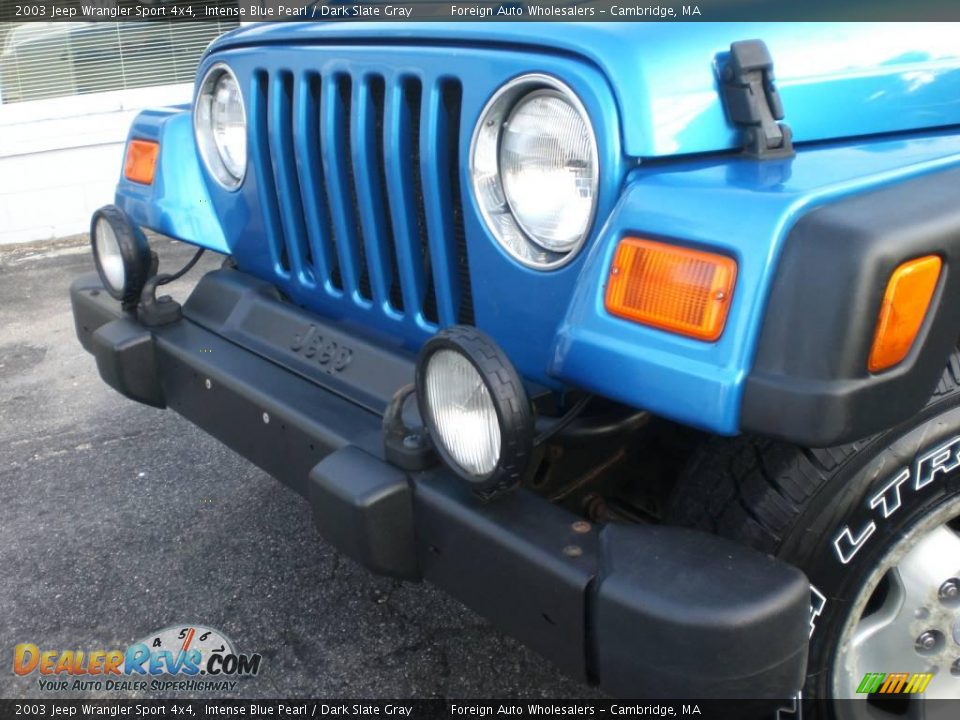 2003 Jeep Wrangler Sport 4x4 Intense Blue Pearl / Dark Slate Gray Photo #14