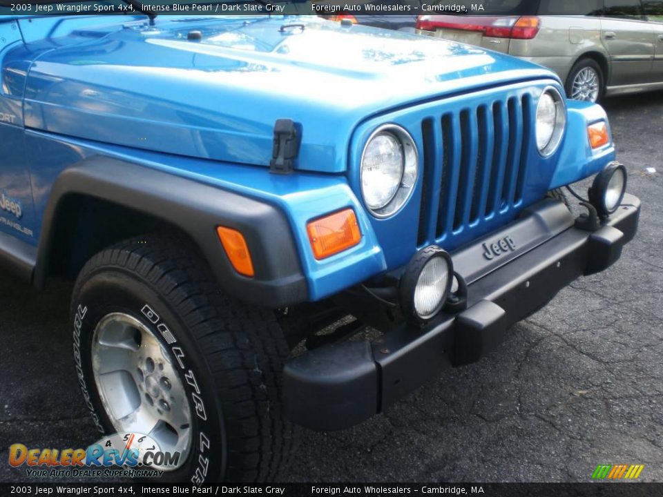 2003 Jeep Wrangler Sport 4x4 Intense Blue Pearl / Dark Slate Gray Photo #15