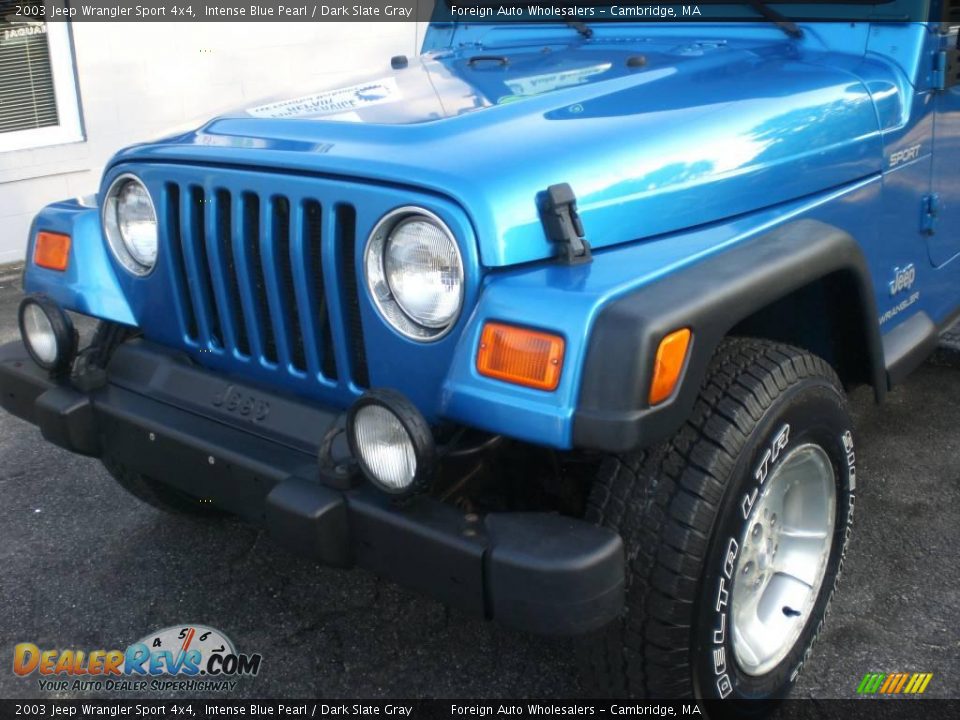 2003 Jeep Wrangler Sport 4x4 Intense Blue Pearl / Dark Slate Gray Photo #16