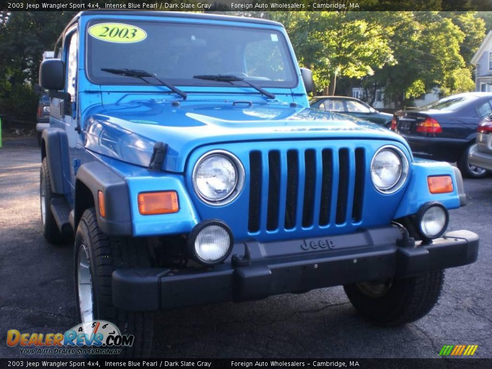 2003 Jeep Wrangler Sport 4x4 Intense Blue Pearl / Dark Slate Gray Photo #19