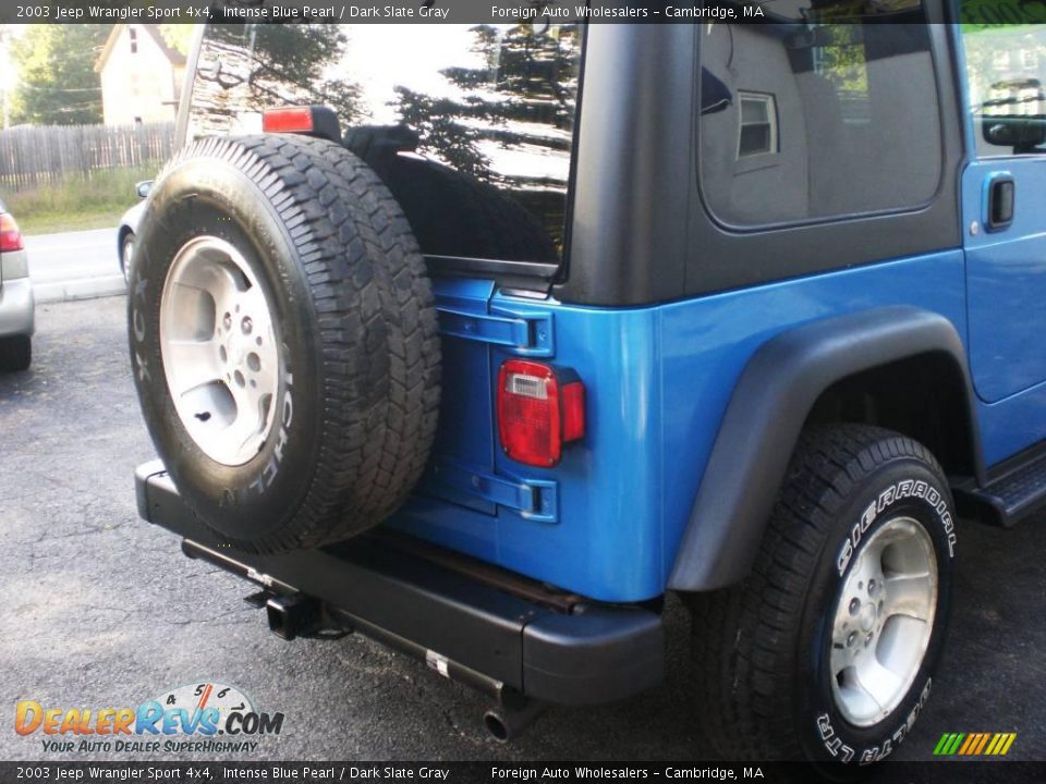 2003 Jeep Wrangler Sport 4x4 Intense Blue Pearl / Dark Slate Gray Photo #27