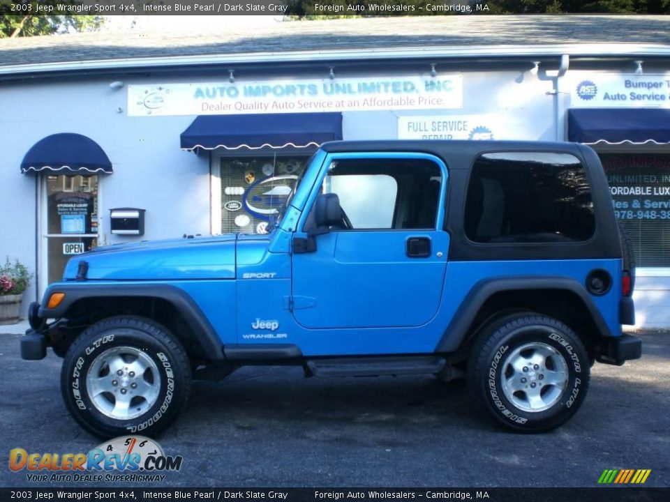 2003 Jeep Wrangler Sport 4x4 Intense Blue Pearl / Dark Slate Gray Photo #30