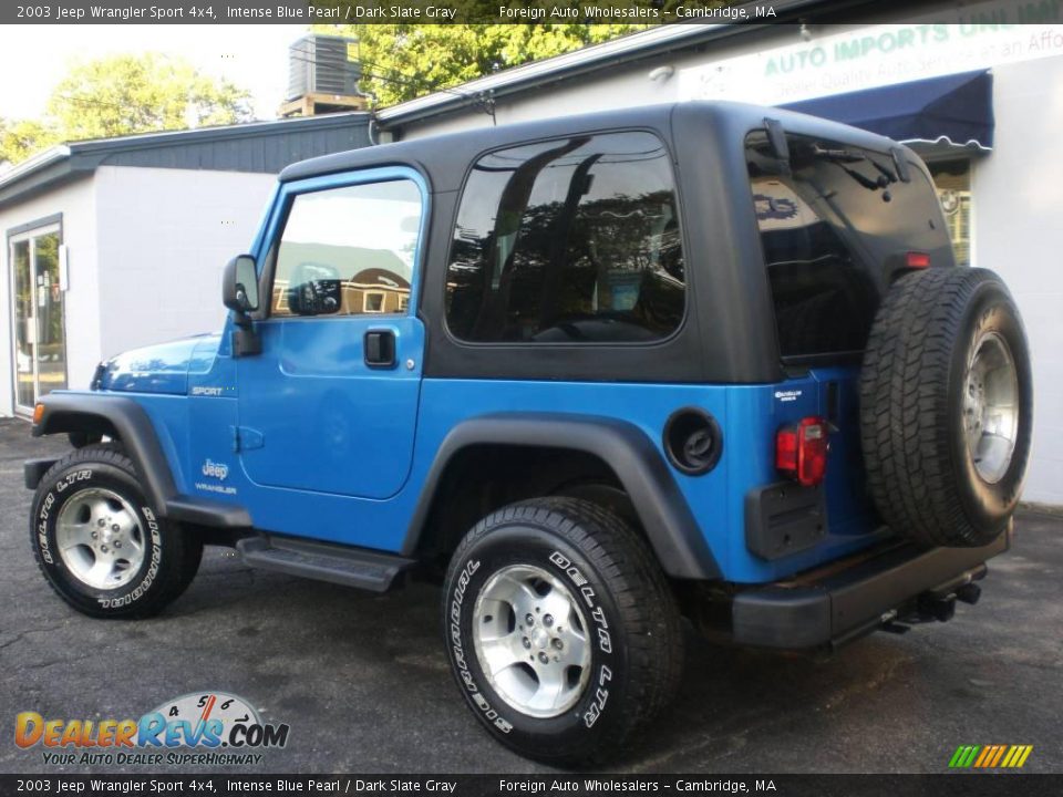 2003 Jeep Wrangler Sport 4x4 Intense Blue Pearl / Dark Slate Gray Photo #32