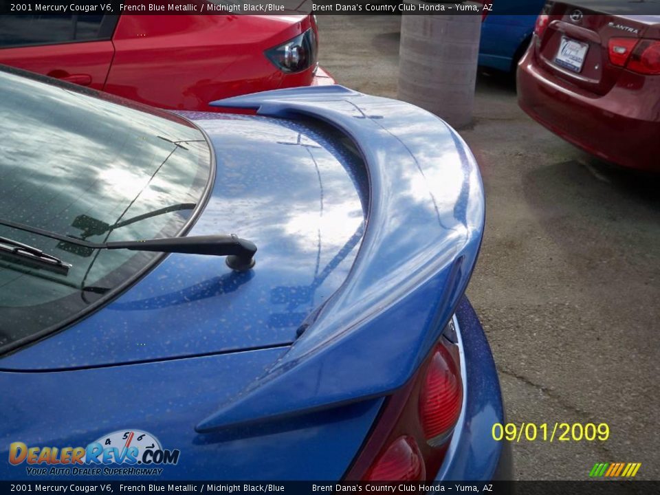 2001 Mercury Cougar V6 French Blue Metallic / Midnight Black/Blue Photo #7