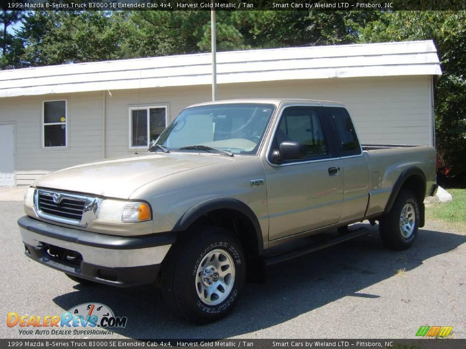 1999 Mazda B-Series Truck B3000 SE Extended Cab 4x4 Harvest Gold Metallic / Tan Photo #1