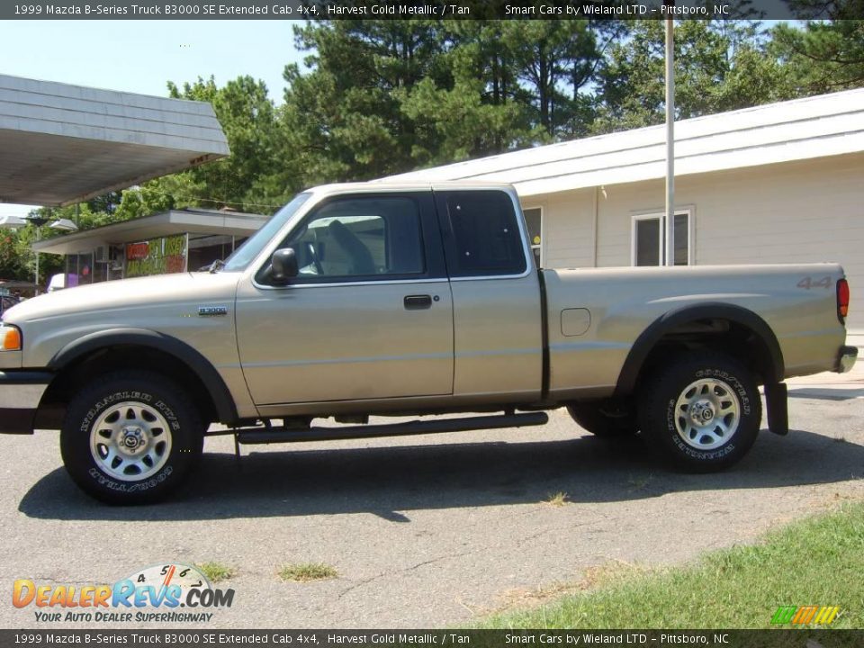 1999 Mazda B-Series Truck B3000 SE Extended Cab 4x4 Harvest Gold Metallic / Tan Photo #3