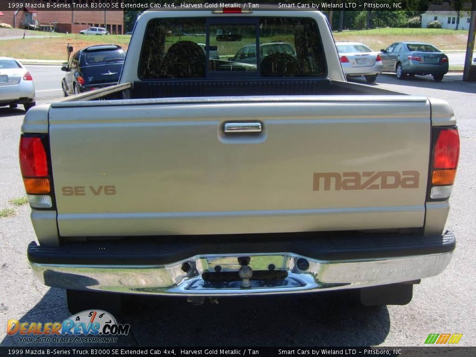 1999 Mazda B-Series Truck B3000 SE Extended Cab 4x4 Harvest Gold Metallic / Tan Photo #5