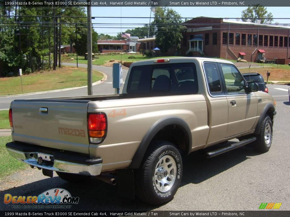 1999 Mazda B-Series Truck B3000 SE Extended Cab 4x4 Harvest Gold Metallic / Tan Photo #6