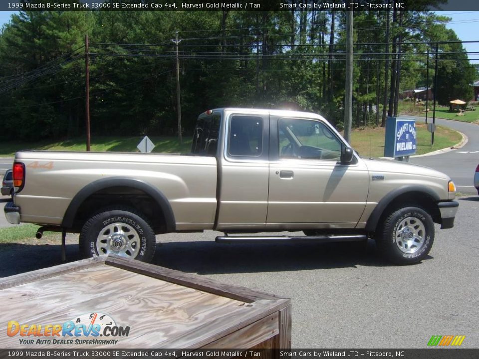 1999 Mazda B-Series Truck B3000 SE Extended Cab 4x4 Harvest Gold Metallic / Tan Photo #7