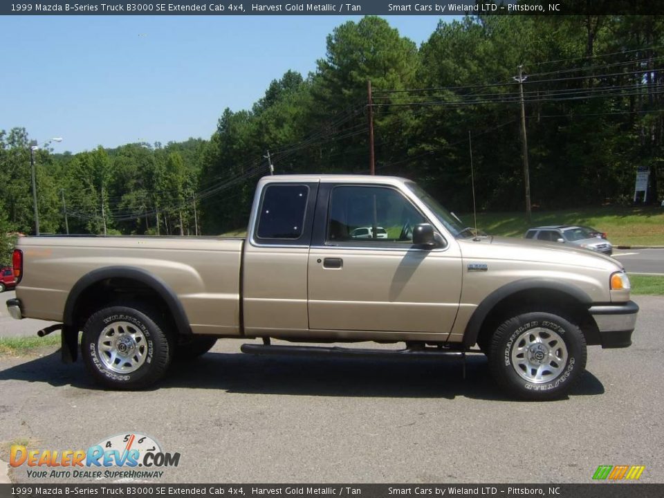 1999 Mazda B-Series Truck B3000 SE Extended Cab 4x4 Harvest Gold Metallic / Tan Photo #9