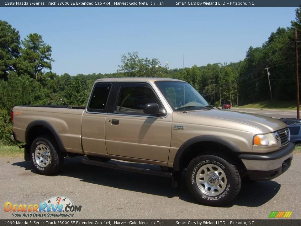 1999 Mazda B-Series Truck B3000 SE Extended Cab 4x4 Harvest Gold Metallic / Tan Photo #11