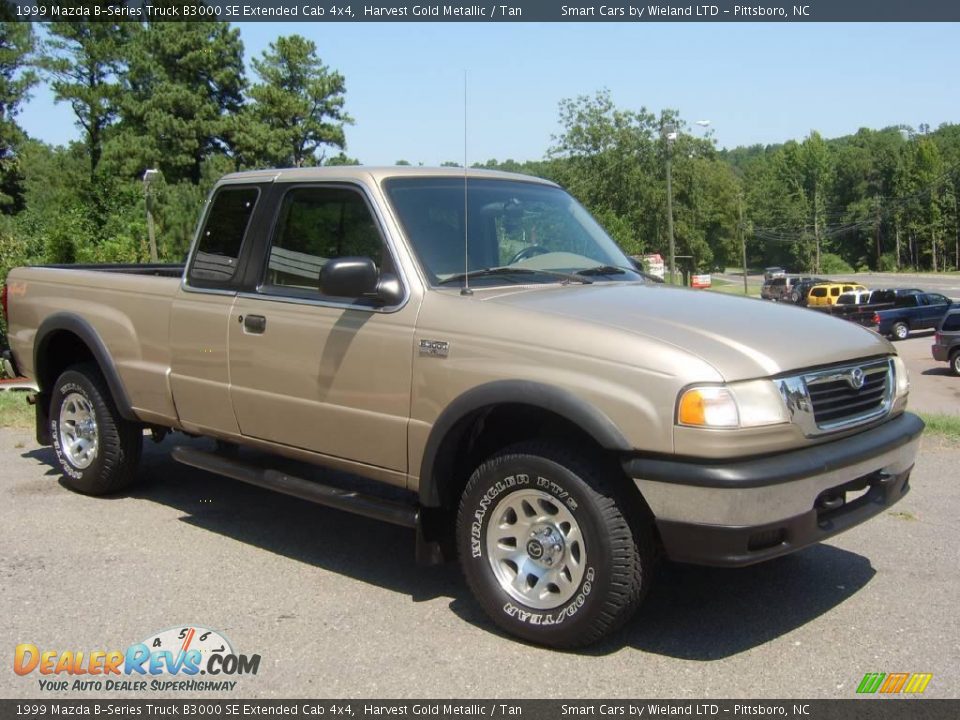 1999 Mazda B-Series Truck B3000 SE Extended Cab 4x4 Harvest Gold Metallic / Tan Photo #12
