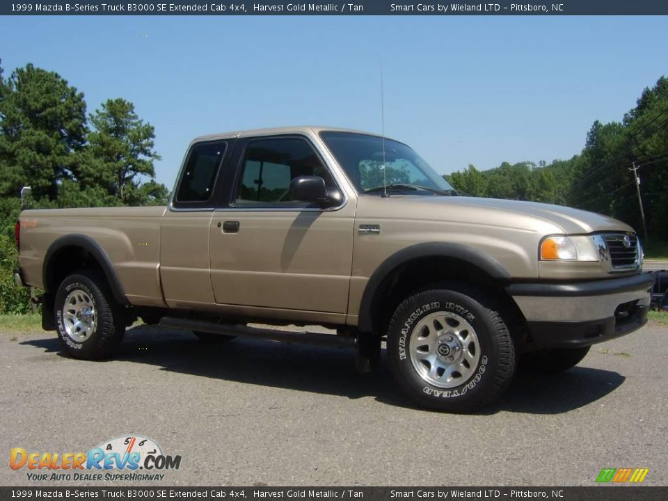 1999 Mazda B-Series Truck B3000 SE Extended Cab 4x4 Harvest Gold Metallic / Tan Photo #13