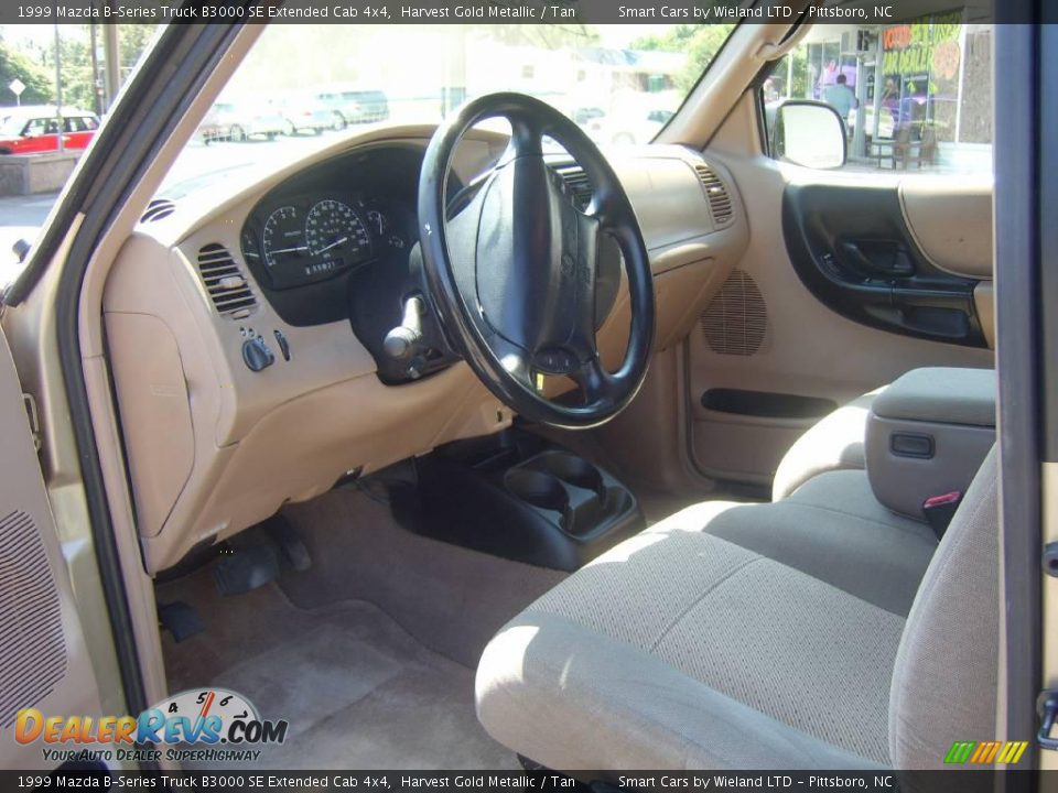 1999 Mazda B-Series Truck B3000 SE Extended Cab 4x4 Harvest Gold Metallic / Tan Photo #33
