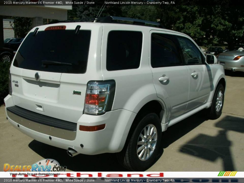 2010 Mercury Mariner V6 Premier 4WD White Suede / Stone Photo #2