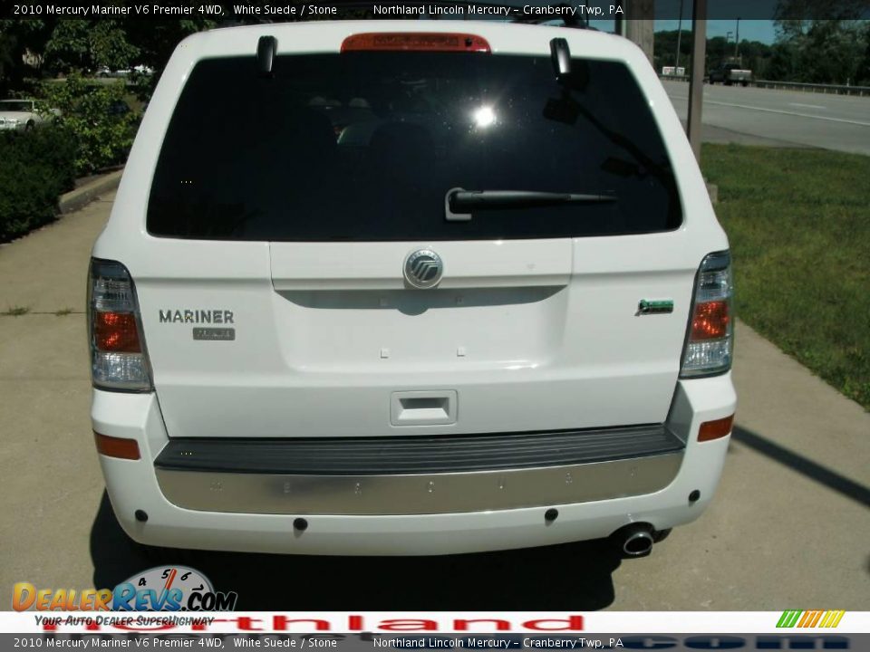 2010 Mercury Mariner V6 Premier 4WD White Suede / Stone Photo #3