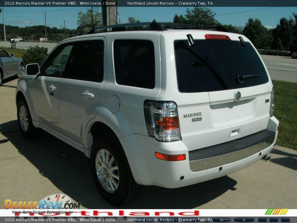 2010 Mercury Mariner V6 Premier 4WD White Suede / Stone Photo #4