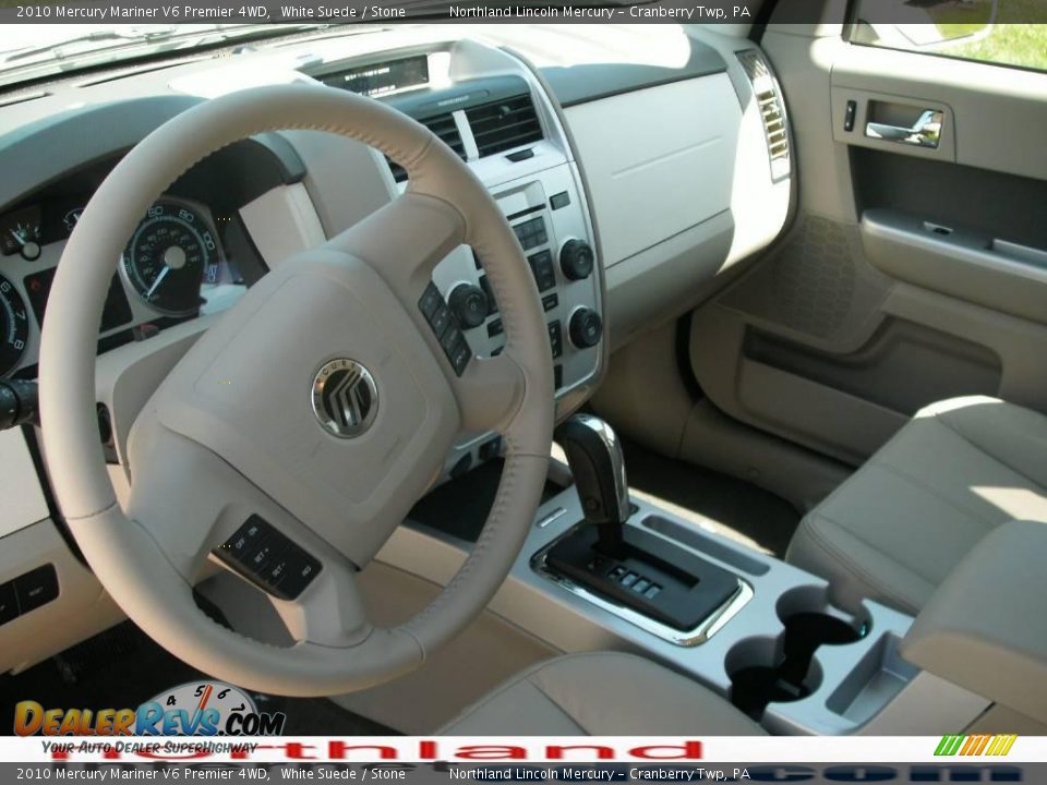 2010 Mercury Mariner V6 Premier 4WD White Suede / Stone Photo #7