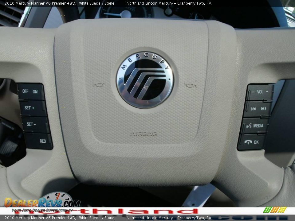 2010 Mercury Mariner V6 Premier 4WD White Suede / Stone Photo #19