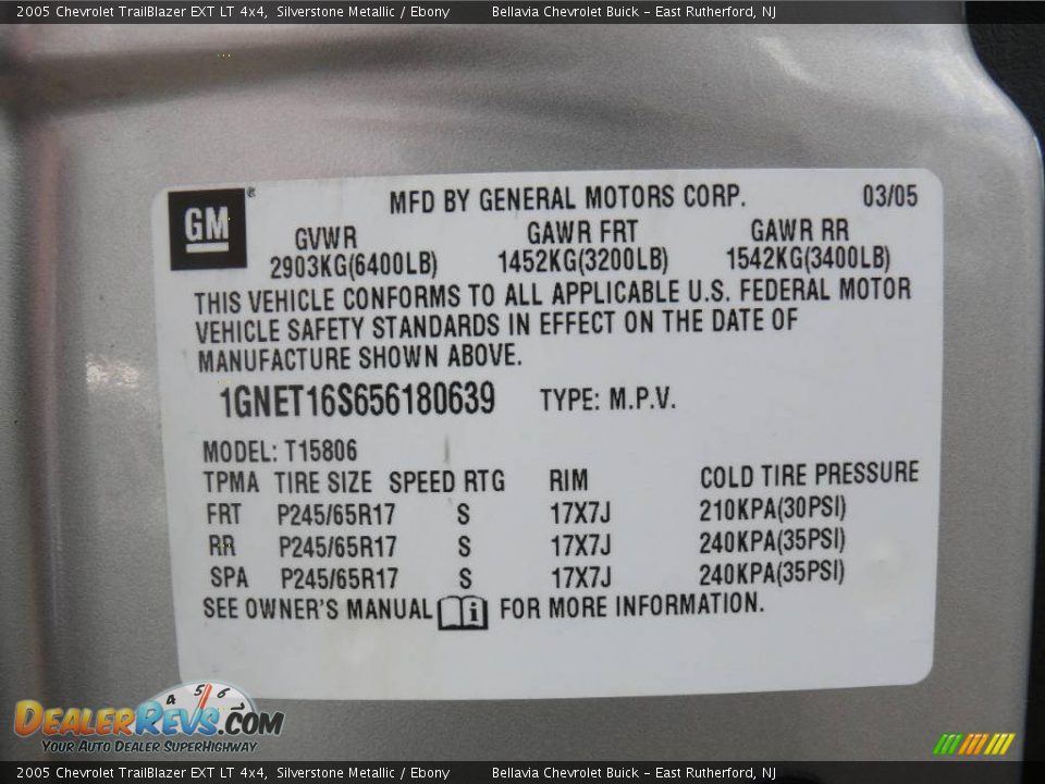2005 Chevrolet TrailBlazer EXT LT 4x4 Silverstone Metallic / Ebony Photo #15